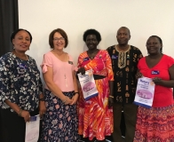 2018.02.23 - GSE Team - Sunrise giving banner flag to Uganda