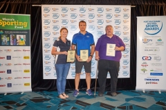 Sporting Volunteteer of the Year - Natalie Jordan (Winner), Chuck Murray (Runner Up). Presented by Guy Terkelsen, Hastings Physiotherapy.