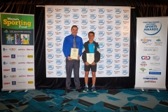 Junior Sports Person of the Year - Dylan De Domizio. Presented by Steven Jackson, John Patrick Izuzu Ute Junior Sports Person of the Year - Dylan De Domizio. Presented by Steven Jackson, John Patrick Izuzu Ute